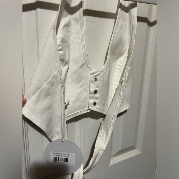 Princess Polly Baltimore Button Down Halter Top - Picture 3 of 5